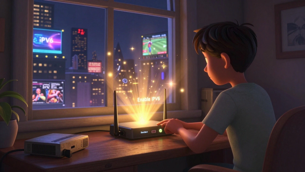 A user enables IPv6, transforming their home network into a sparkling web of connected gadgets.